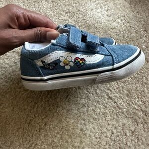 Vans Kids Blue Sneakers with Fun Patches